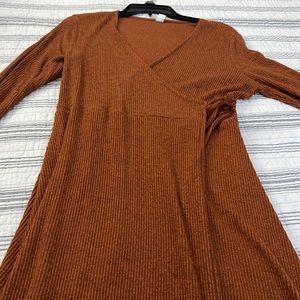 Long sleeve, wrap dress!